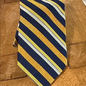 Striped Yellow and Blue Men's Tie Breuer 3”